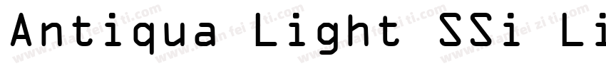 Antiqua Light SSi Light字体转换